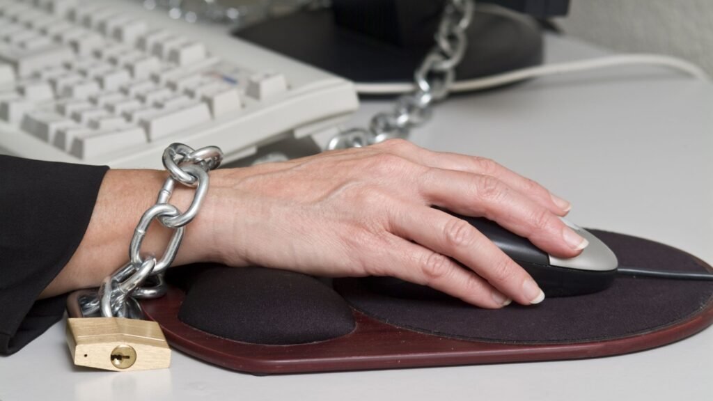 chained to desk